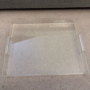 Clear Acrylic Serving Tray 16.5X13.5